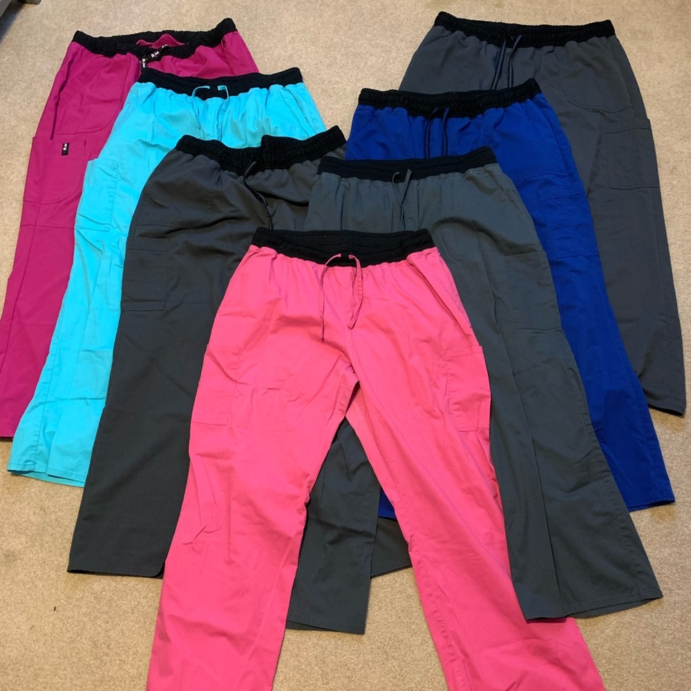 Scrubstar scrub pants lot of 7, all size XL